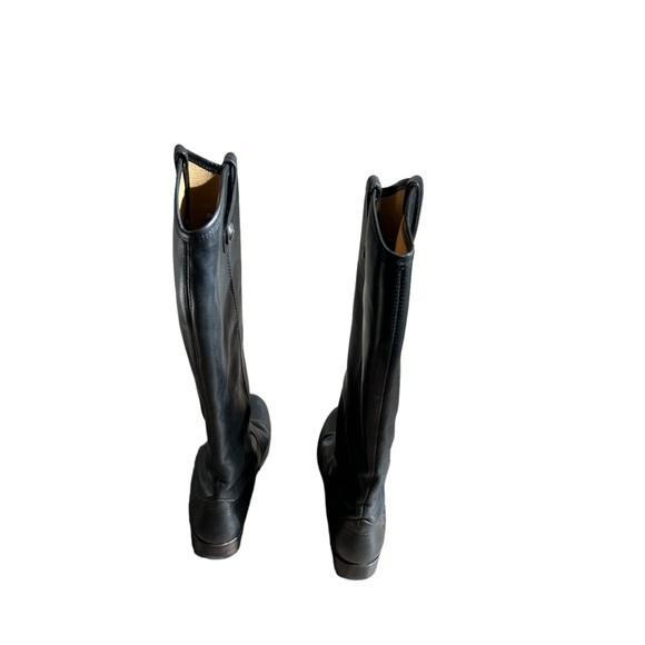 Frye Women's Melissa Button Leather Tall Riding Boots Black Size 9B - Picture 5 of 8